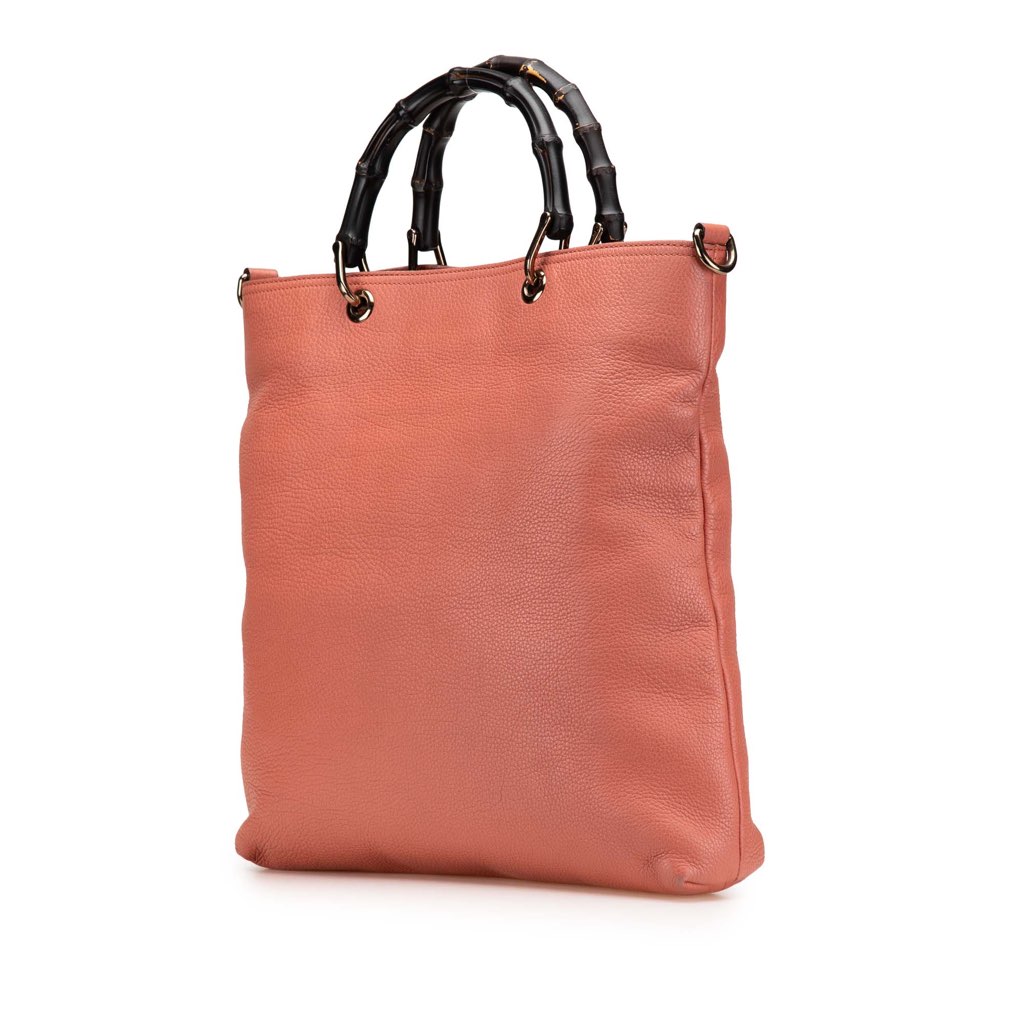 Gucci Leather Bamboo Satchel - Back view