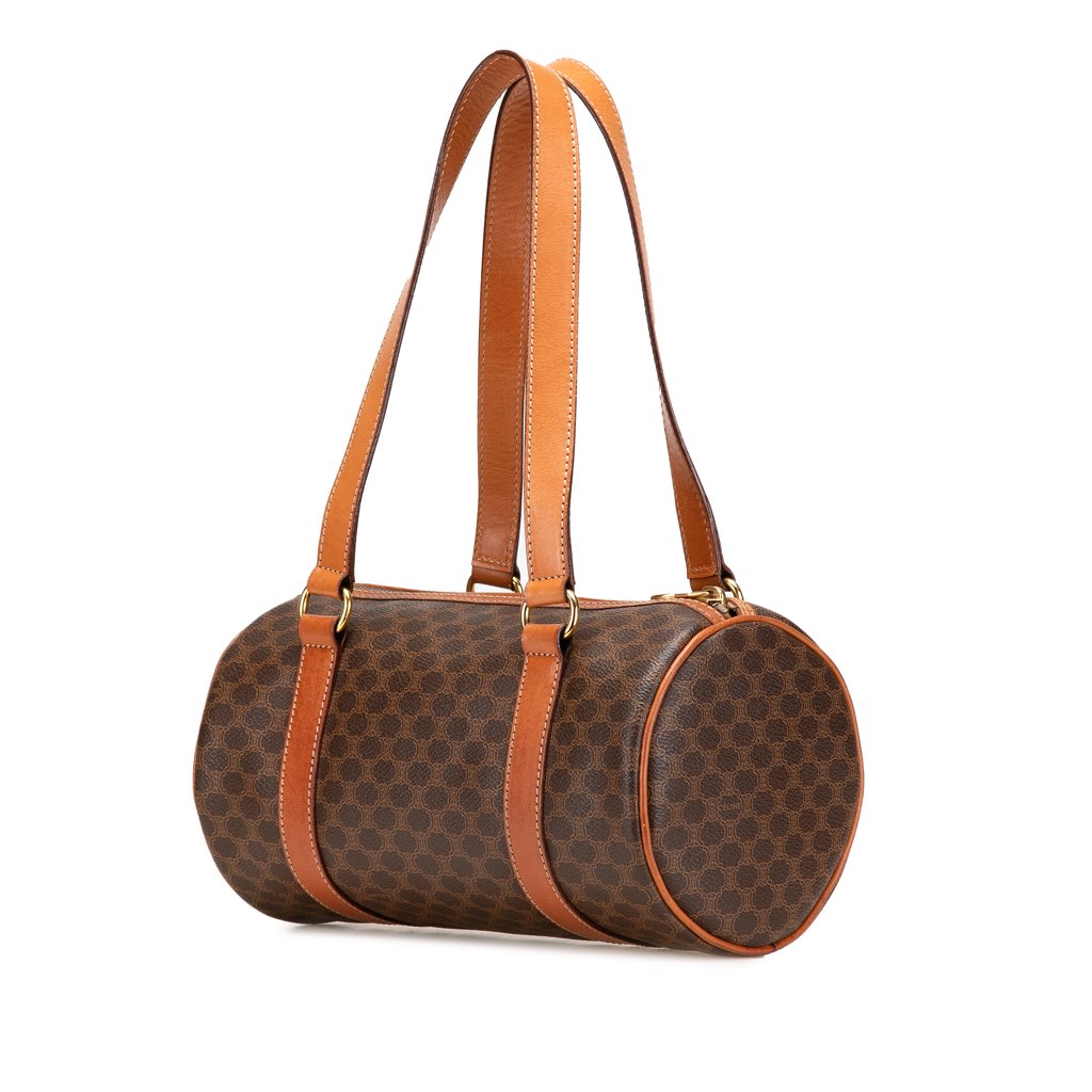 Celine Macadam Coated Canvas Boston Bag - 2