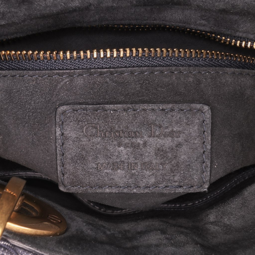 Dior Mini Denim Cannage Studded Supple Lady Dior - Side view