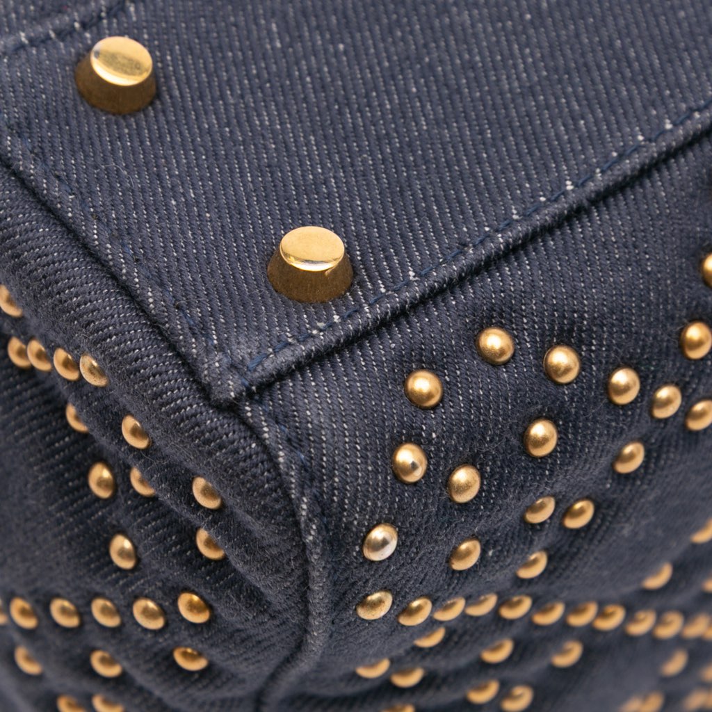 Dior Mini Denim Cannage Studded Supple Lady Dior - Detail 2