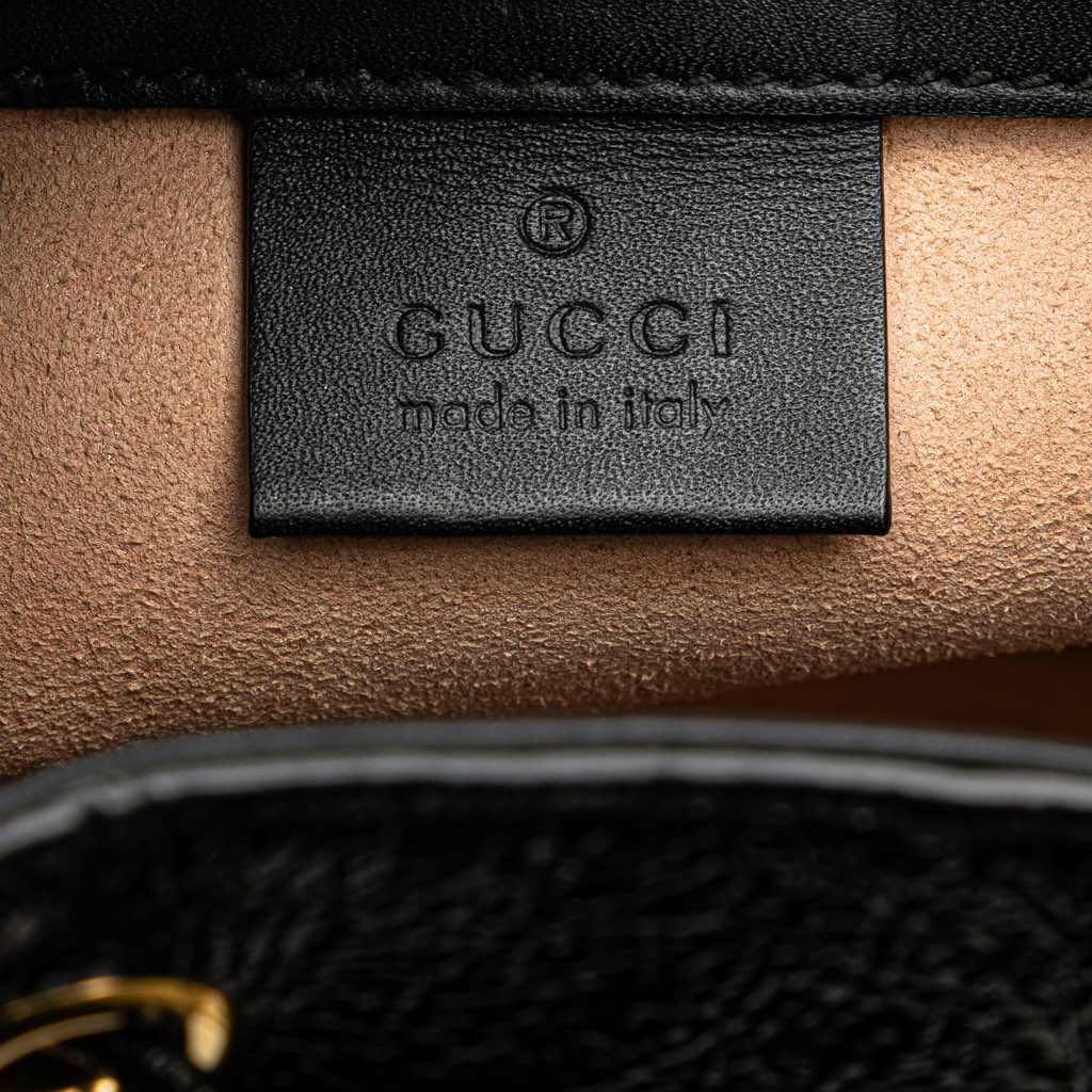 Gucci Mini Suede and Patent Web Ophidia Bucket Bag - Side view