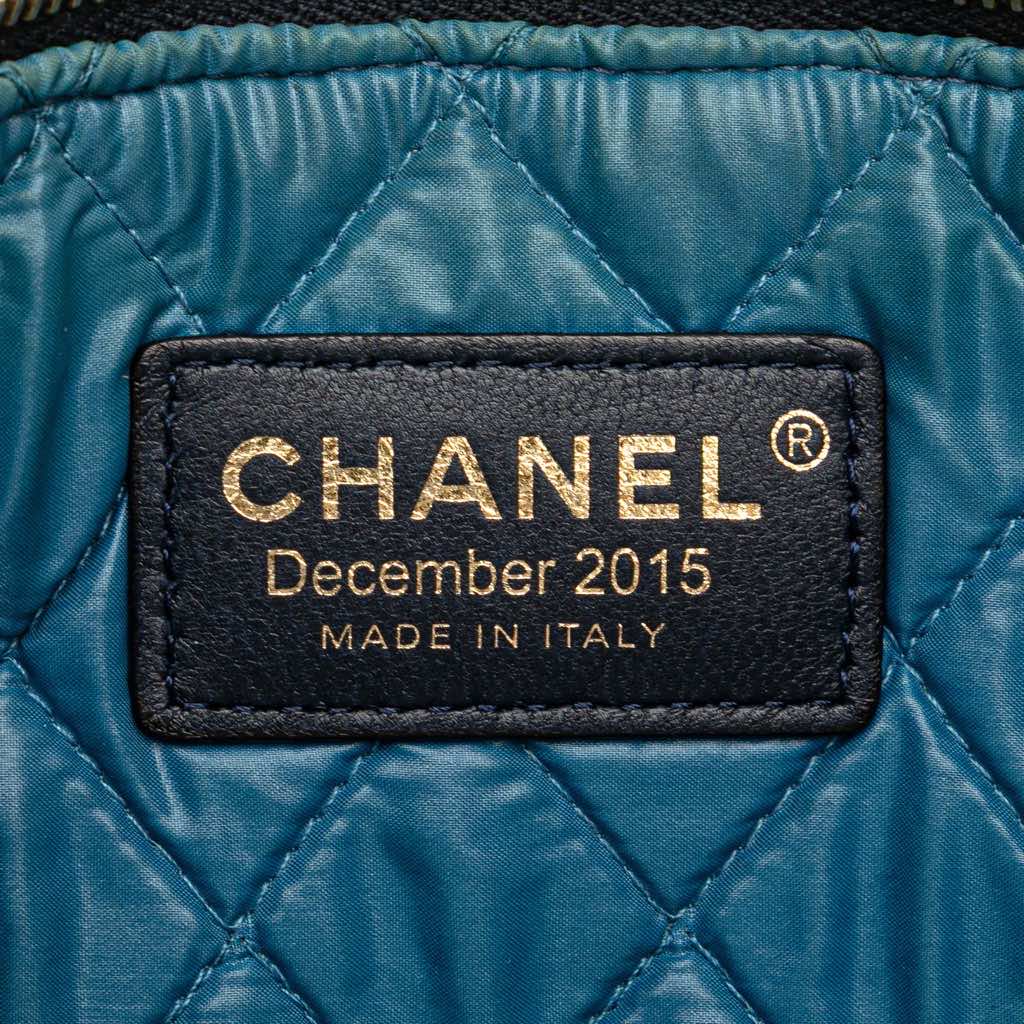 Chanel Large Lambskin Colorblock Patchwork O Case - Side view