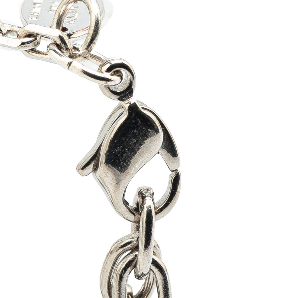 Louis Vuitton Silver Plated Crystal Gamble Station Bracelet - 4