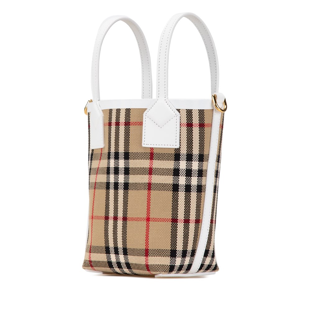 Burberry Mini House Check Canvas London Tote - 2