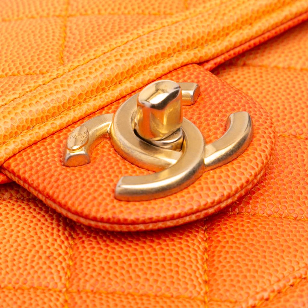 Chanel Small Quilted Caviar Sunset On The Sea Flap - Side view