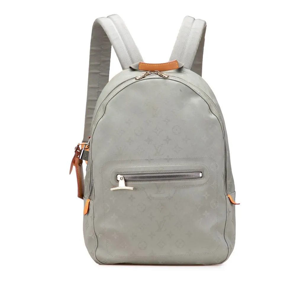 Louis Vuitton Monogram Titanium Backpack PM Grey Canvas Good - Front View