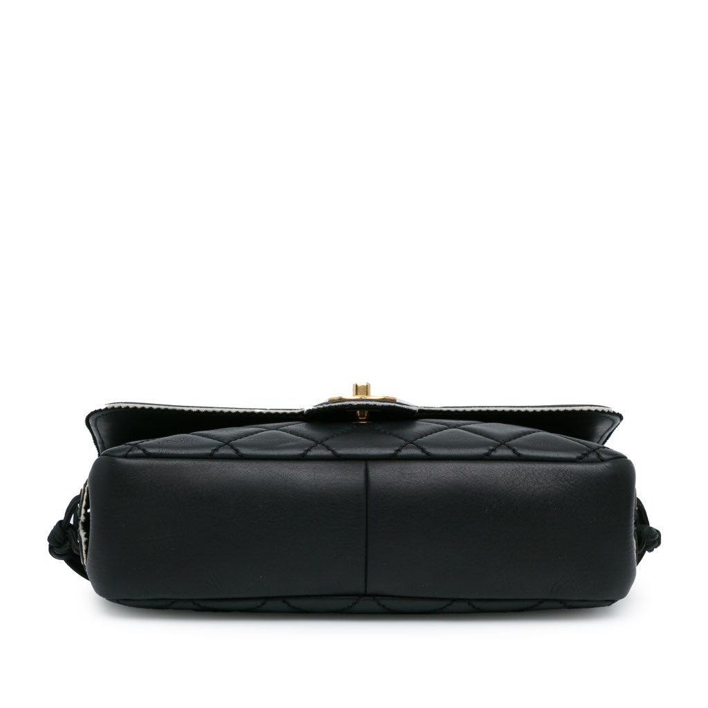 Chanel CC Quilted Lambskin Tassel and Border Embellished Flap - 4