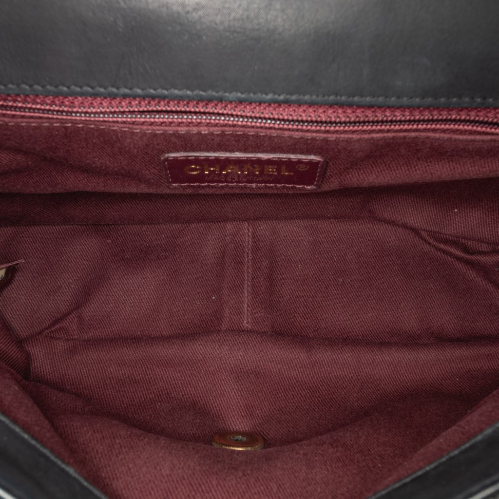 Chanel CC Quilted Lambskin Tassel and Border Embellished Flap - Side view