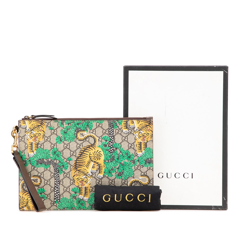 Gucci GG Supreme Bengal Clutch - Image 14