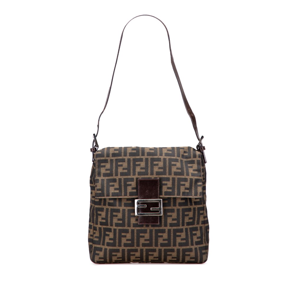 Fendi Zucca Canvas Shoulder Bag