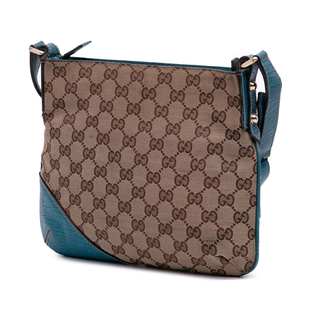 Gucci GG Canvas Hasler Web Crossbody - Back view