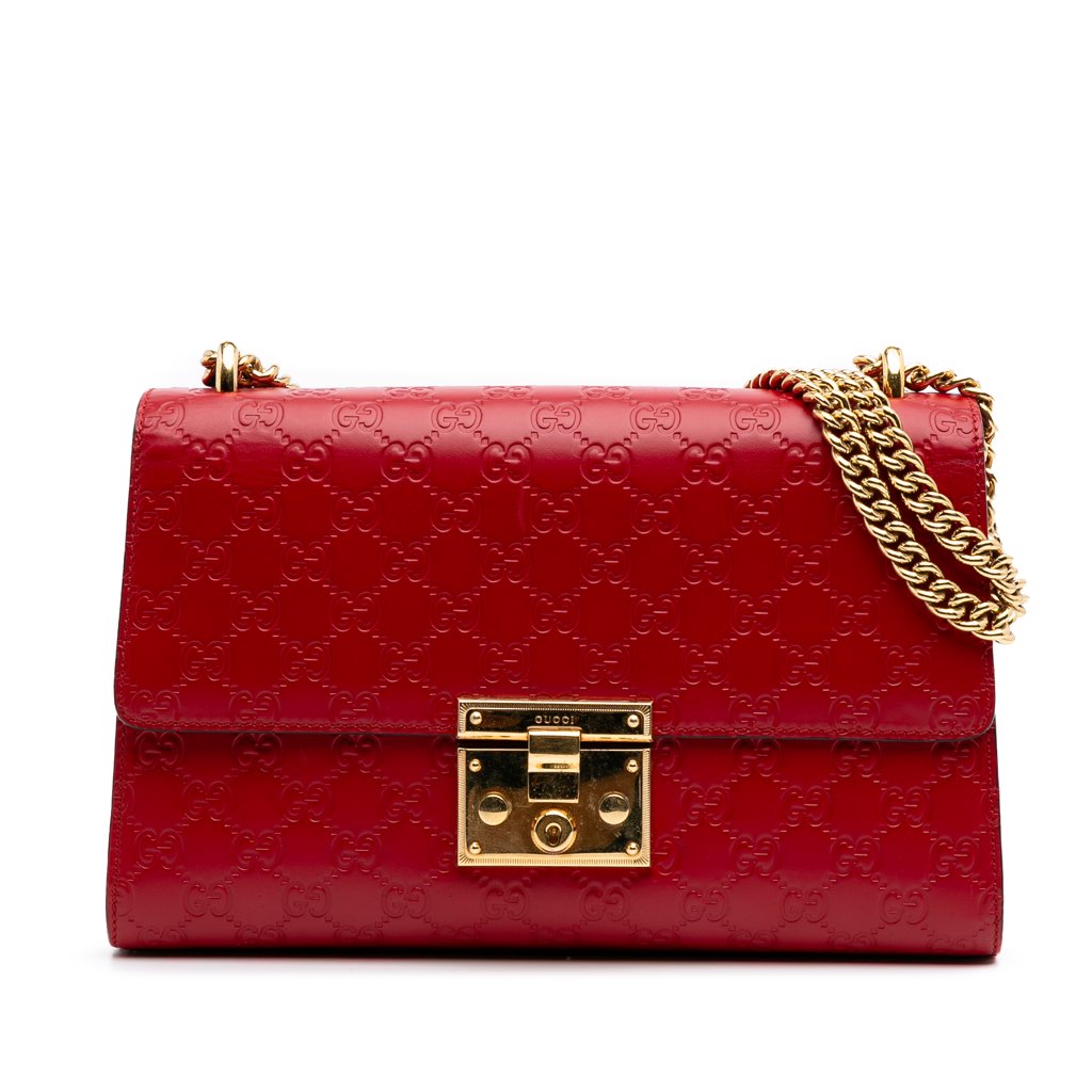 Gucci Medium Guccissima Padlock Shoulder Bag