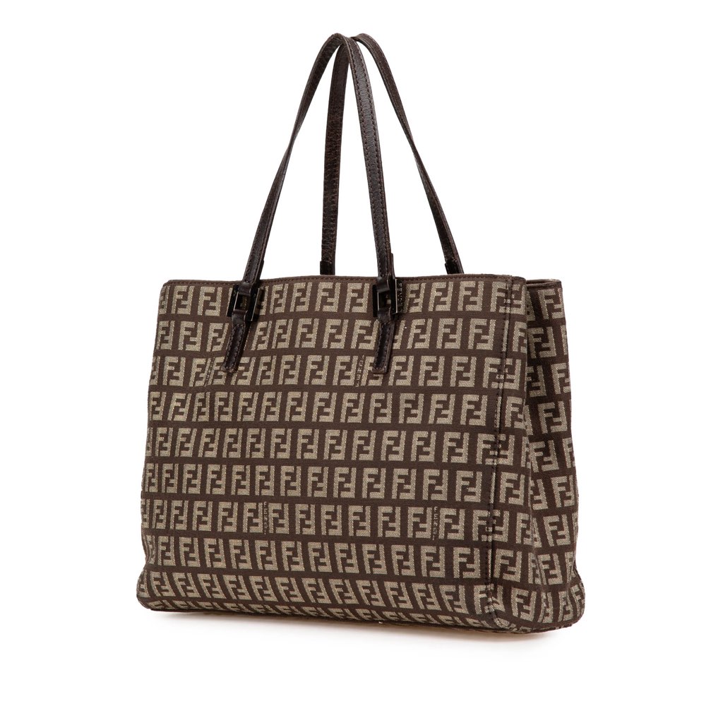 Fendi Small Zucchino Canvas Tote - Back view