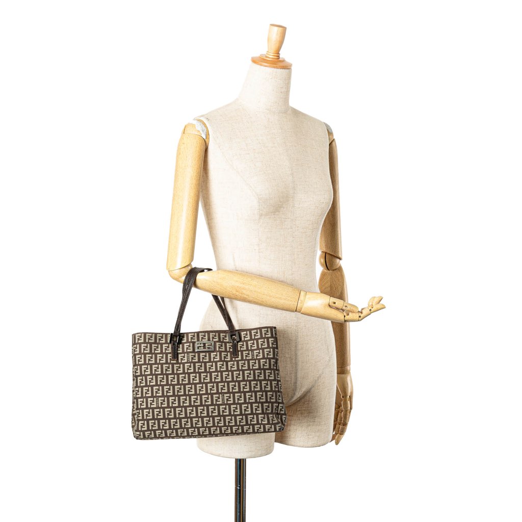 Fendi Small Zucchino Canvas Tote - Image 13