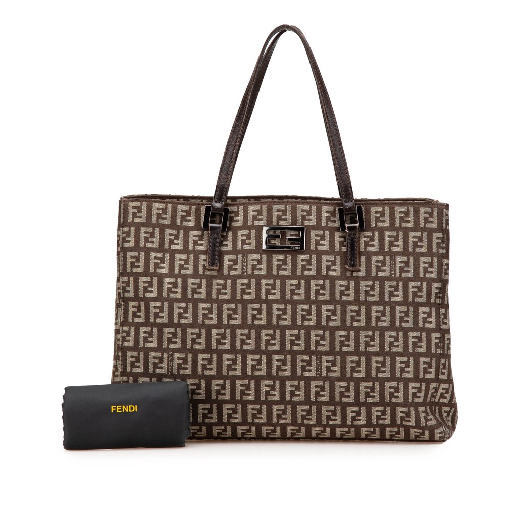 Fendi Small Zucchino Canvas Tote - Image 14