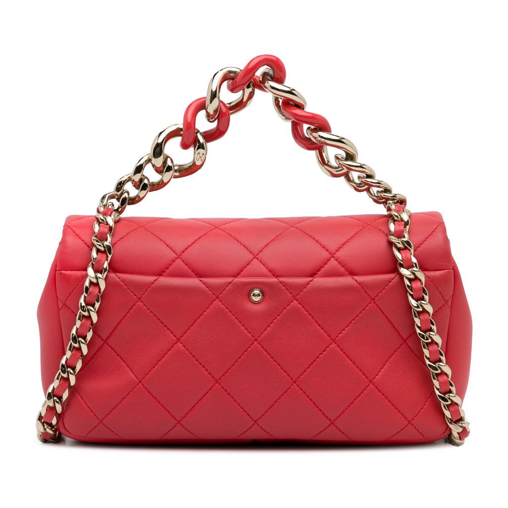 Chanel Small Lambskin Elegant Chain Single Flap - 4