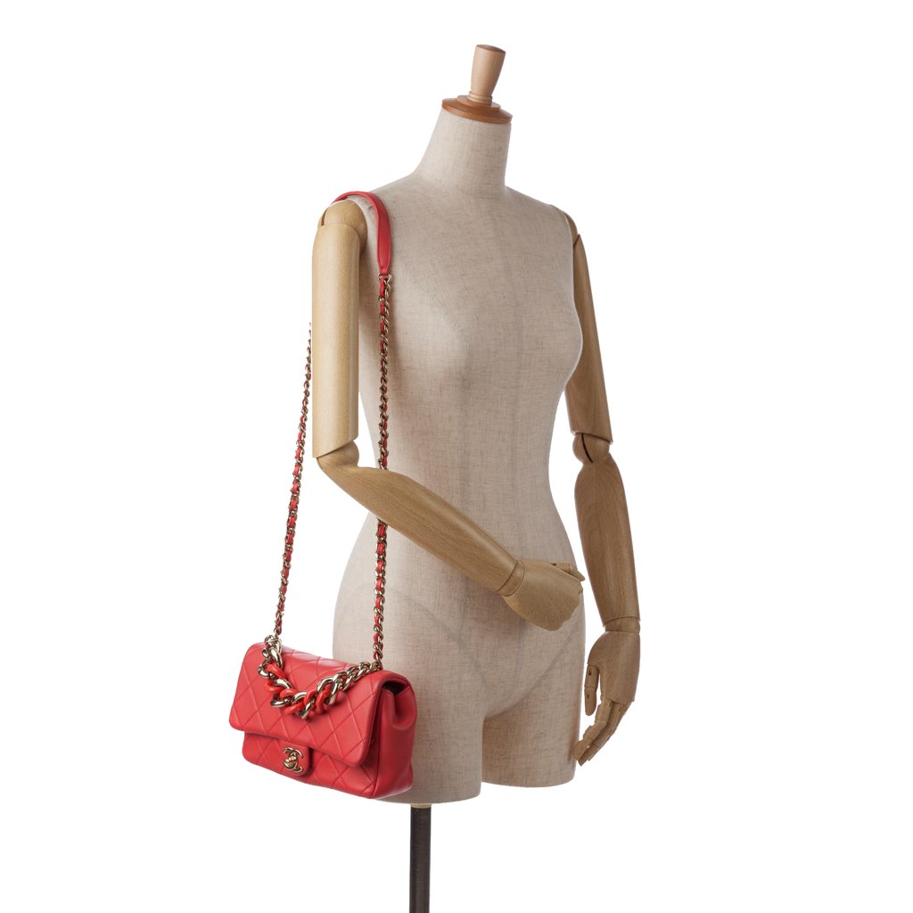 Chanel Small Lambskin Elegant Chain Single Flap - Image 11