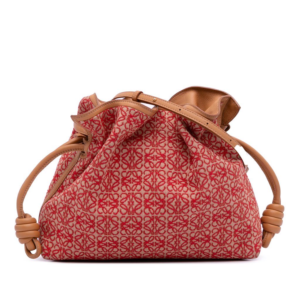 Loewe Anagram Canvas Flamenco Knot Clutch