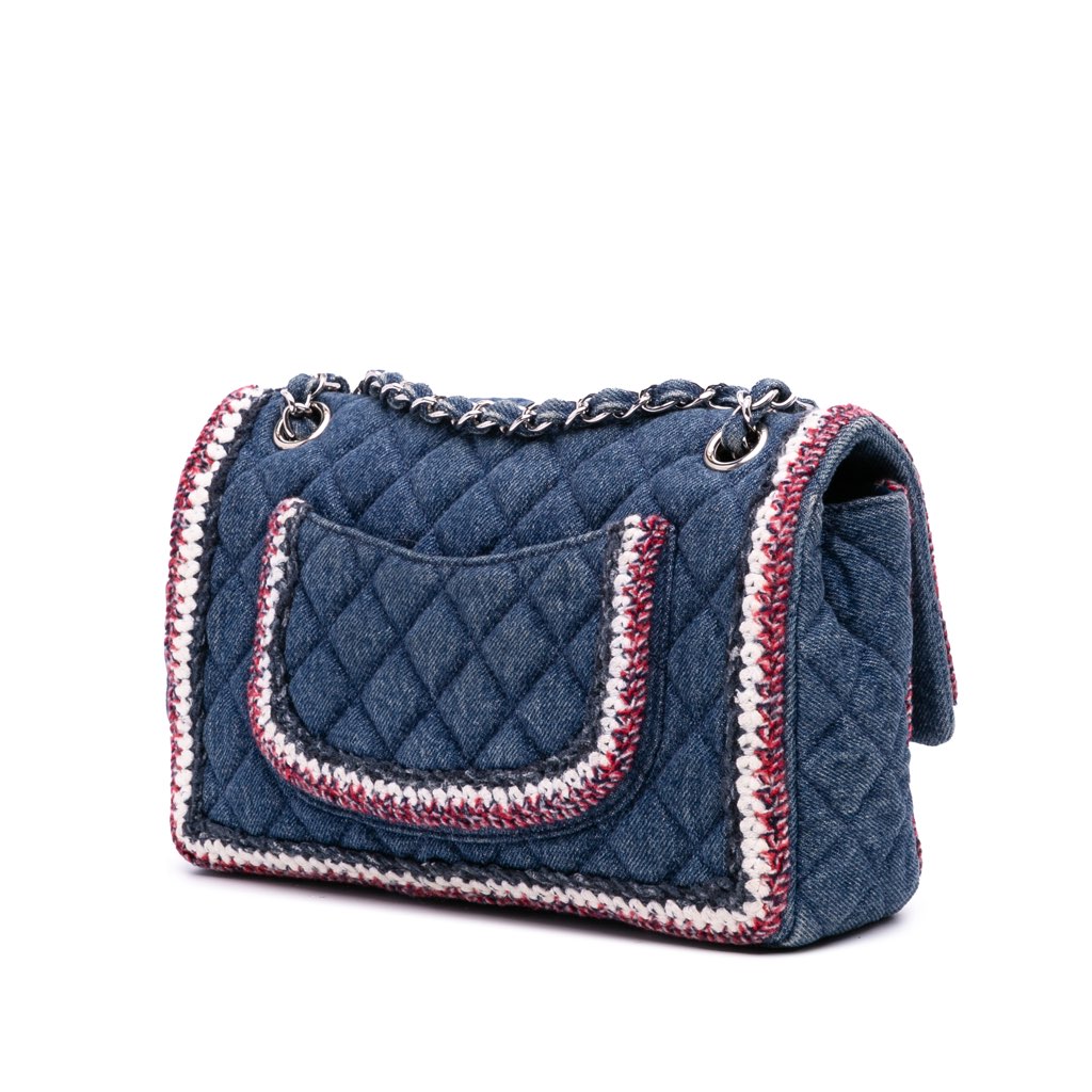Chanel Quilted Denim Classic Single Flap - 2