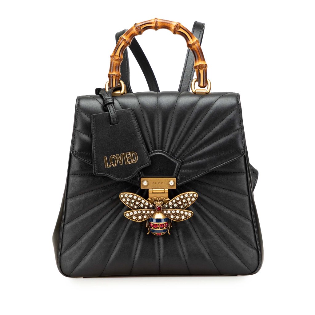 Gucci Calfskin Bamboo Trapuntata Queen Margaret Backpack