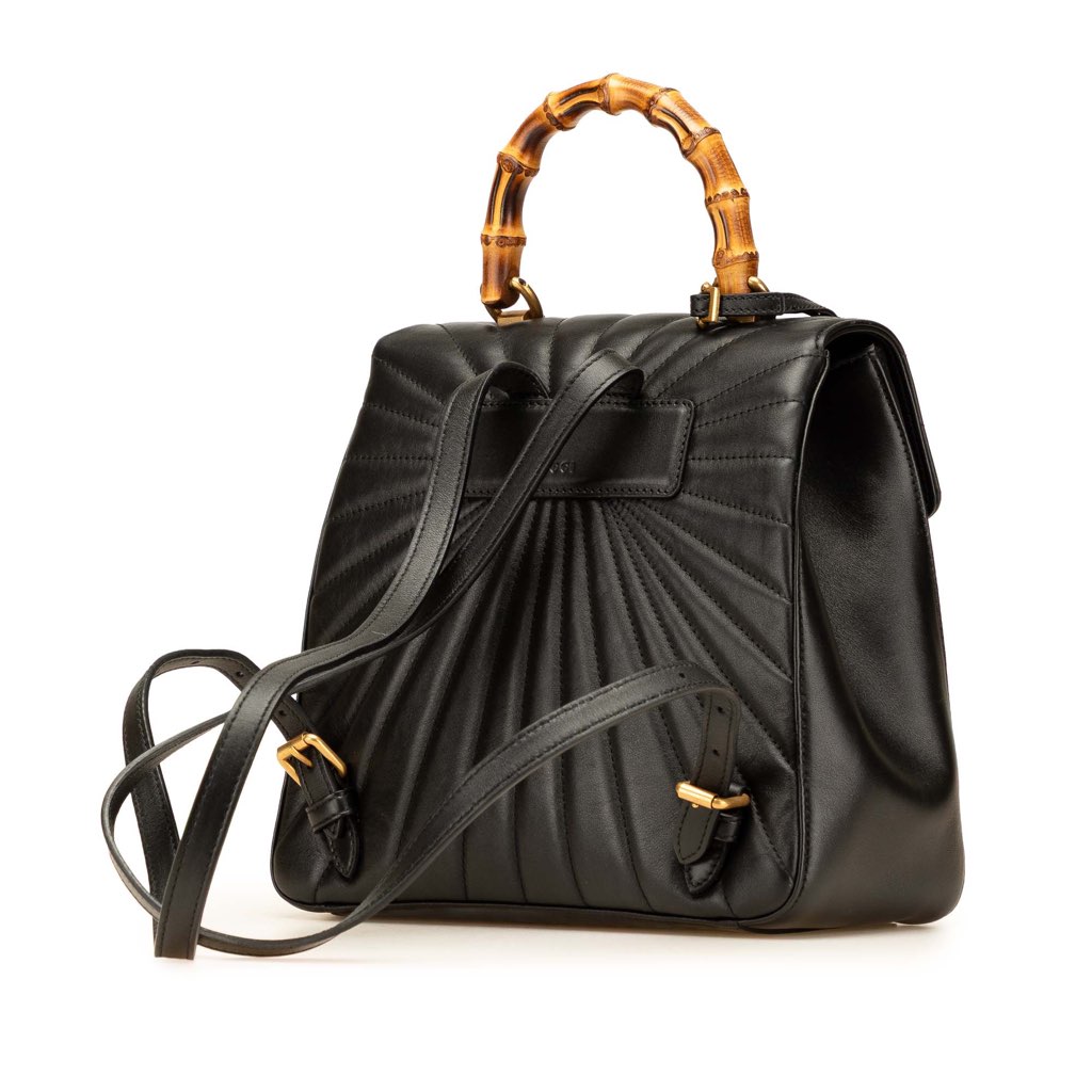 Gucci Calfskin Bamboo Trapuntata Queen Margaret Backpack - 2