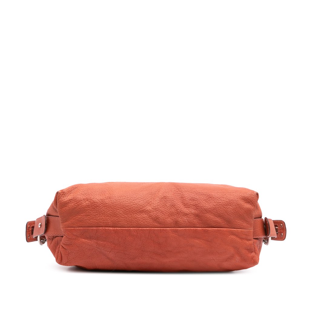 Gucci Medium Leather Bamboo Bar Tote - Image 6