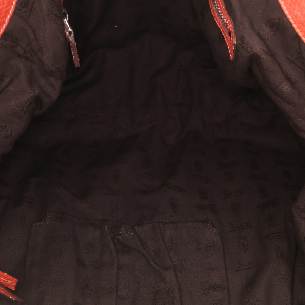 Gucci Medium Leather Bamboo Bar Tote - 4