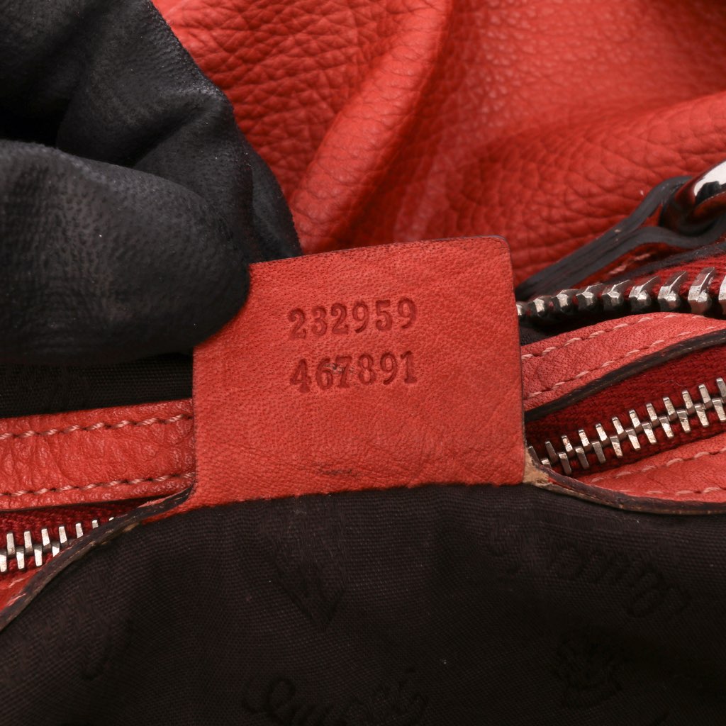 Gucci Medium Leather Bamboo Bar Tote - Side view