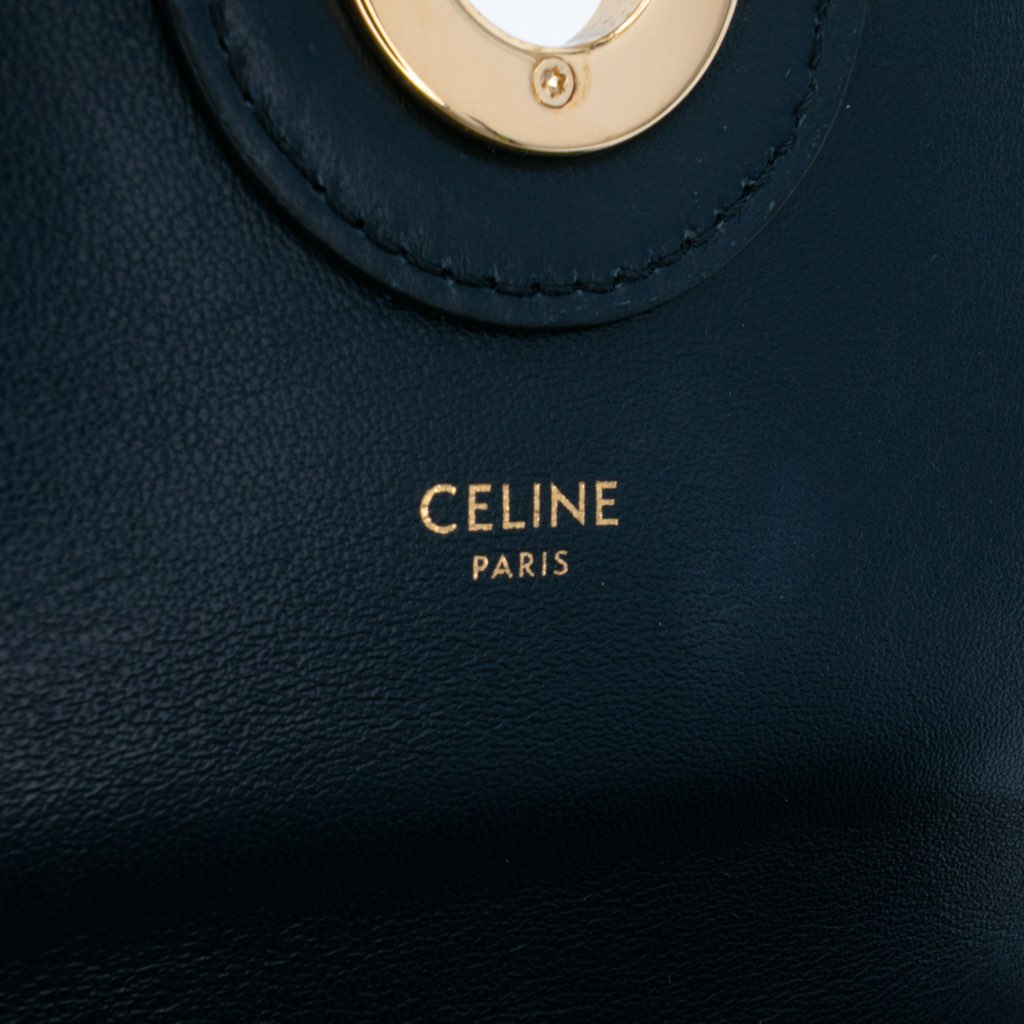Celine Canvas Sulky Clutch With Chain - Side view