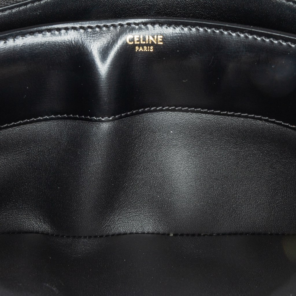 Celine Shiny Calfskin Triomphe Chain Shoulder Bag - 5