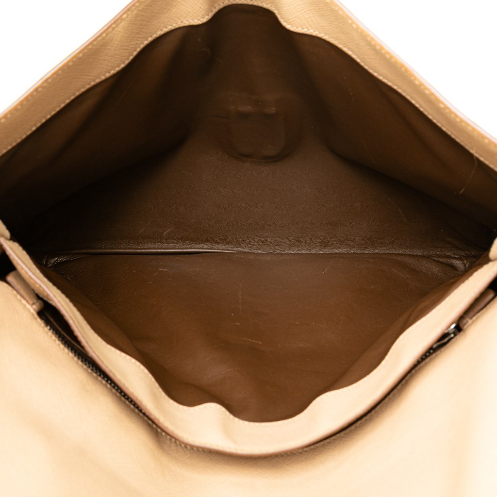 Prada Bicolor Saffiano Envelope Pushlock Clutch - 5