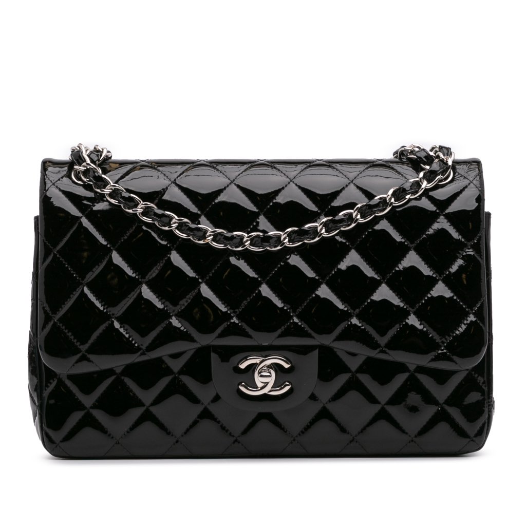 Chanel Jumbo Classic Patent Double Flap