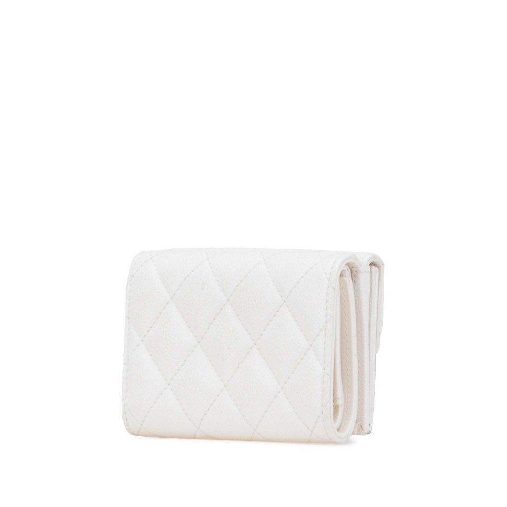 Chanel CC Quilted Caviar Trifold Flap Wallet - 2