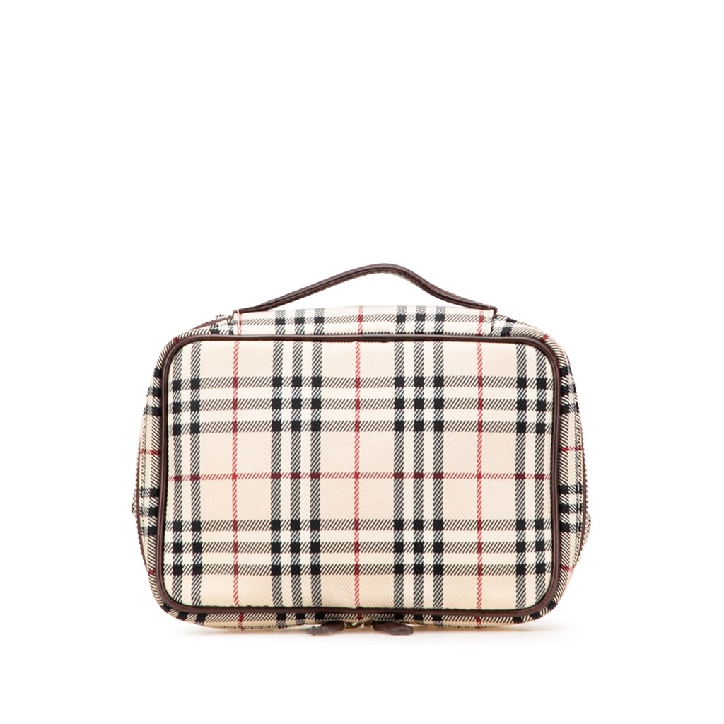 Burberry House Check Canvas Vanity Bag