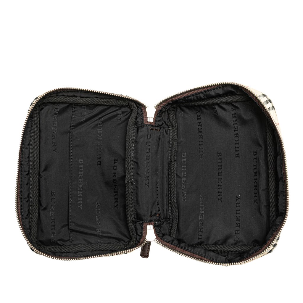 Burberry House Check Canvas Vanity Bag - 4