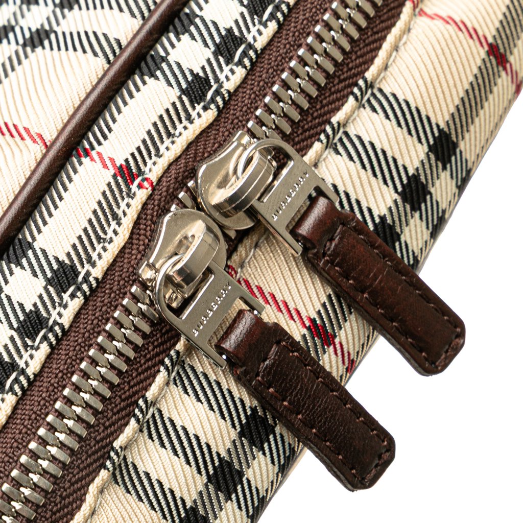 Burberry House Check Canvas Vanity Bag - Side view