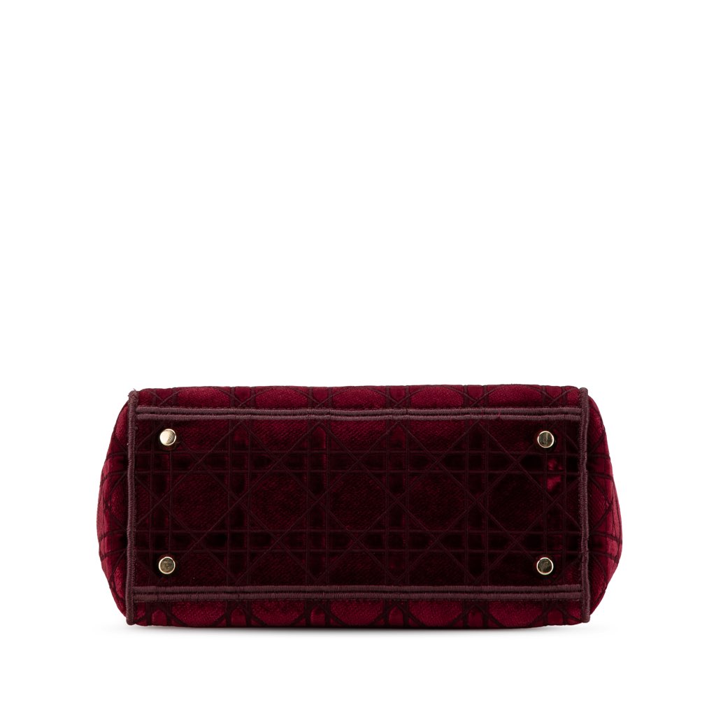 Dior Medium Velvet Cannage Lady D Lite - 3
