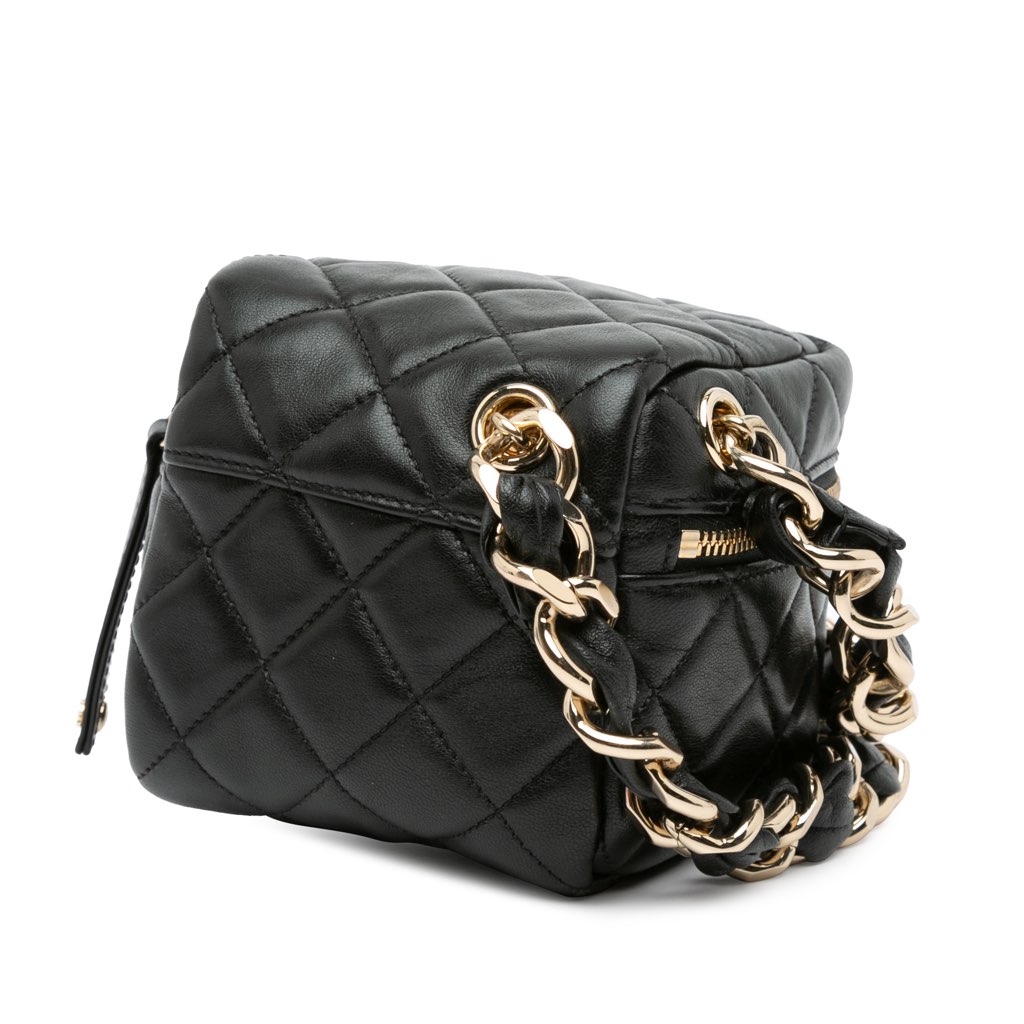 Chanel Quilted Lambskin Cube Chain Wristlet Case - 2