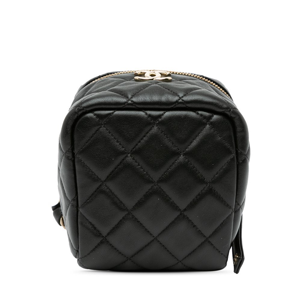 Chanel Quilted Lambskin Cube Chain Wristlet Case - 3