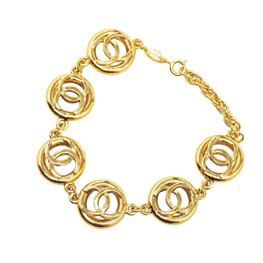 Chanel Gold Plated CC Chain Bracelet - 2