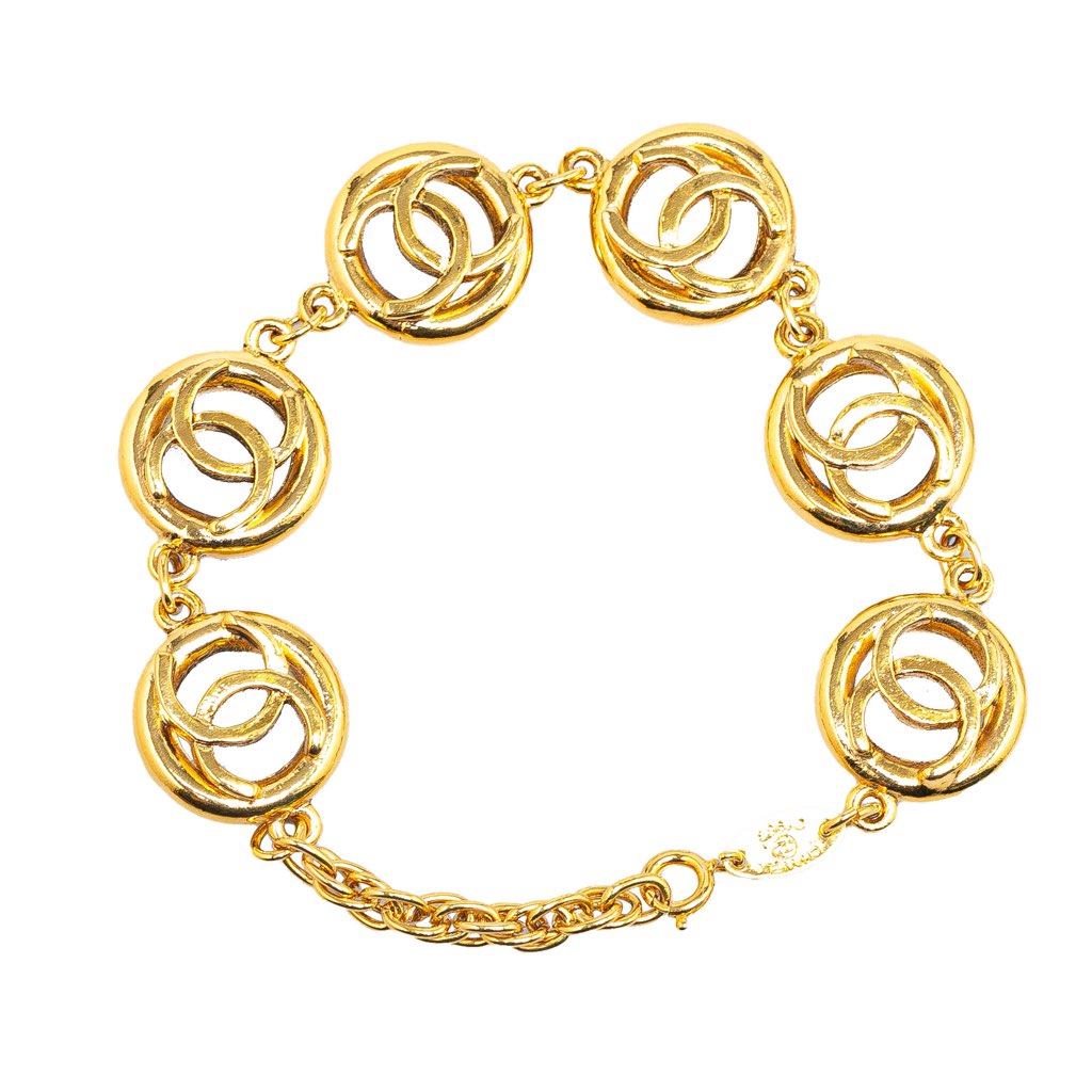 Chanel Gold Plated CC Chain Bracelet - 3