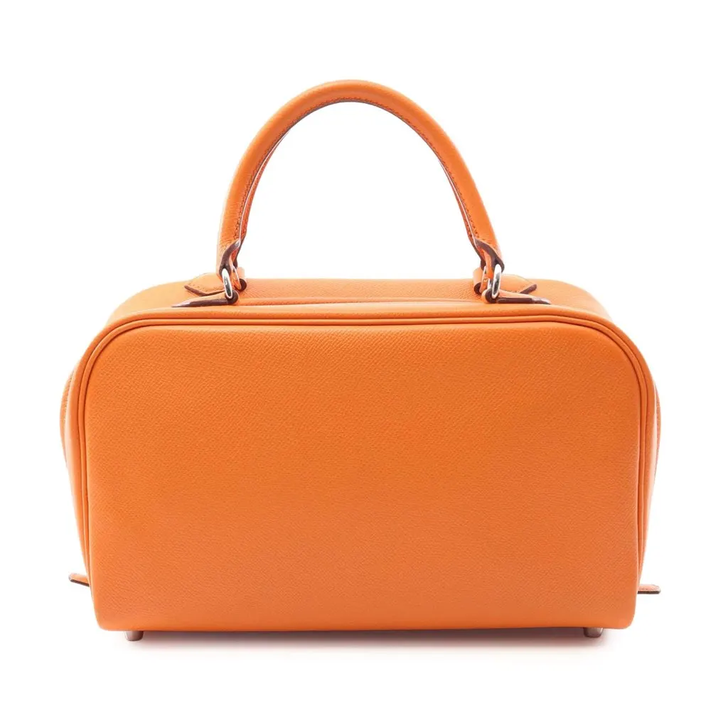 Hermès Epsom Sac En Vie 26 Orange Leather Good - Front View