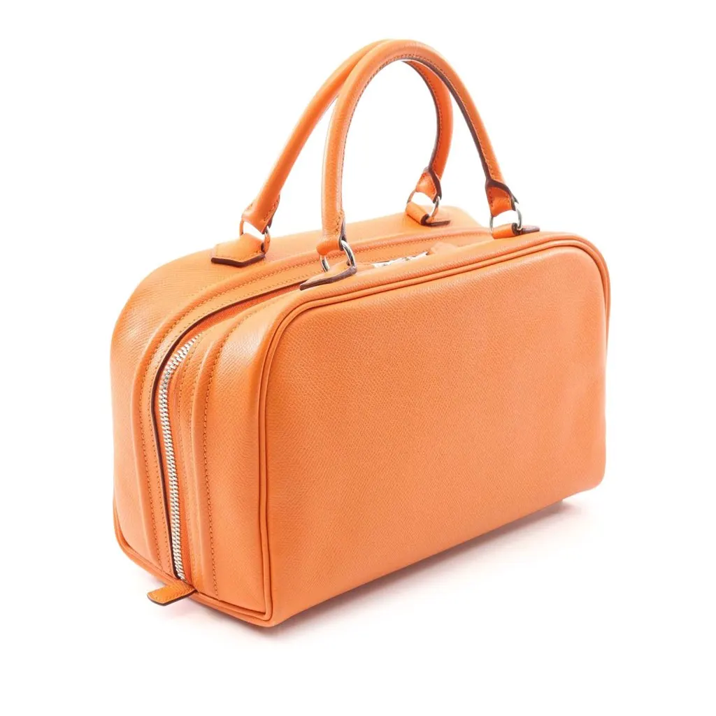 Hermès Epsom Sac En Vie 26 Orange Leather Good - Back View
