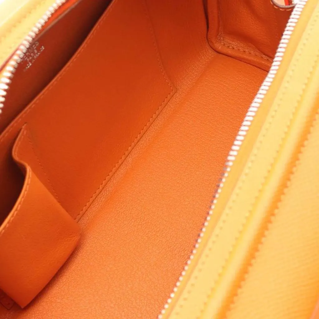 Hermès Epsom Sac En Vie 26 Orange Leather Good - Inside View