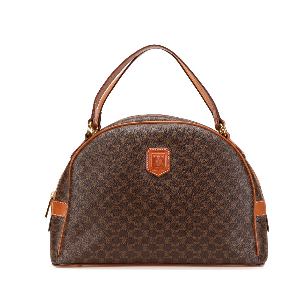 Celine Macadam Coated Canvas Handbag