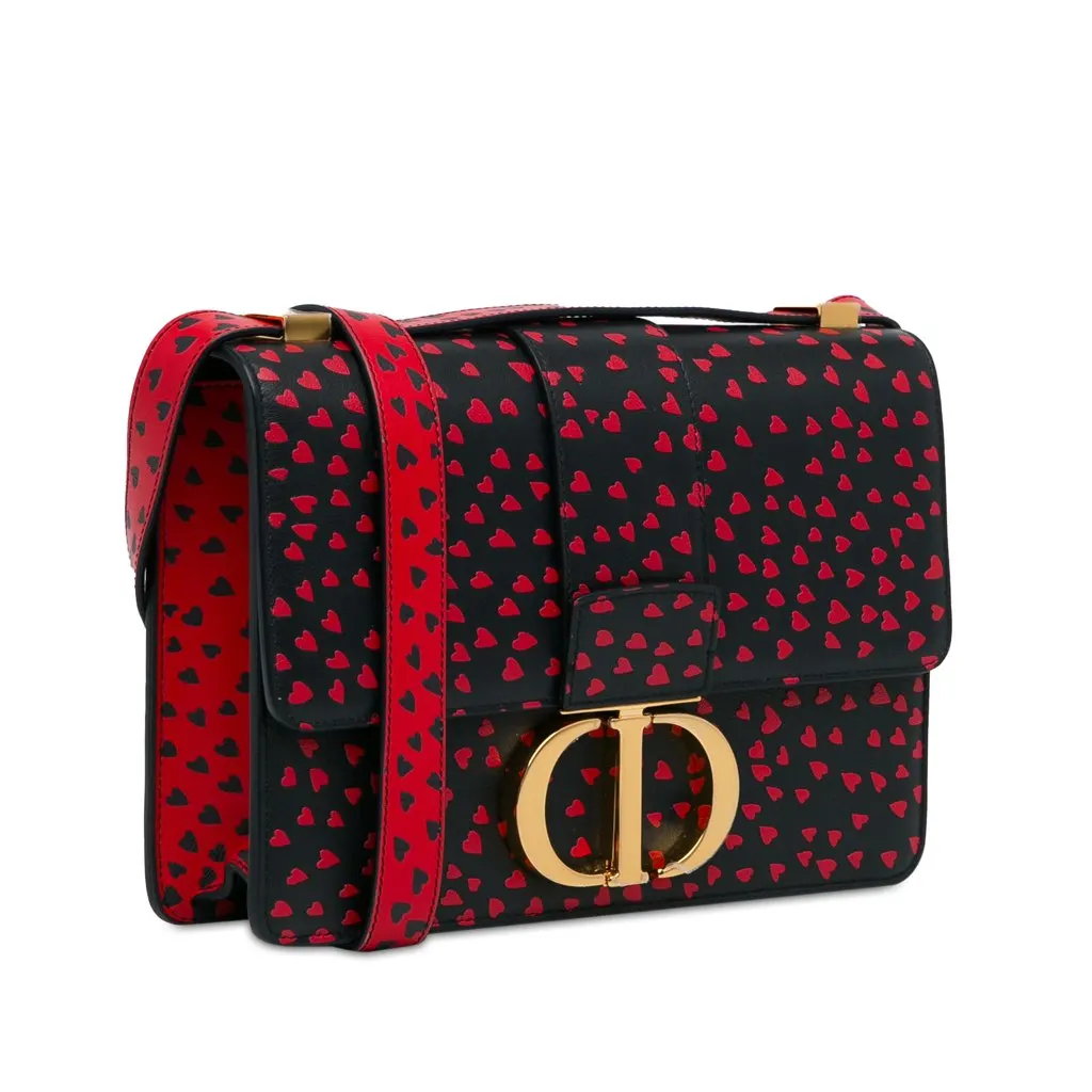 Dior I Love Paris 30 Montaigne Flap Blue Leather Good - Back View