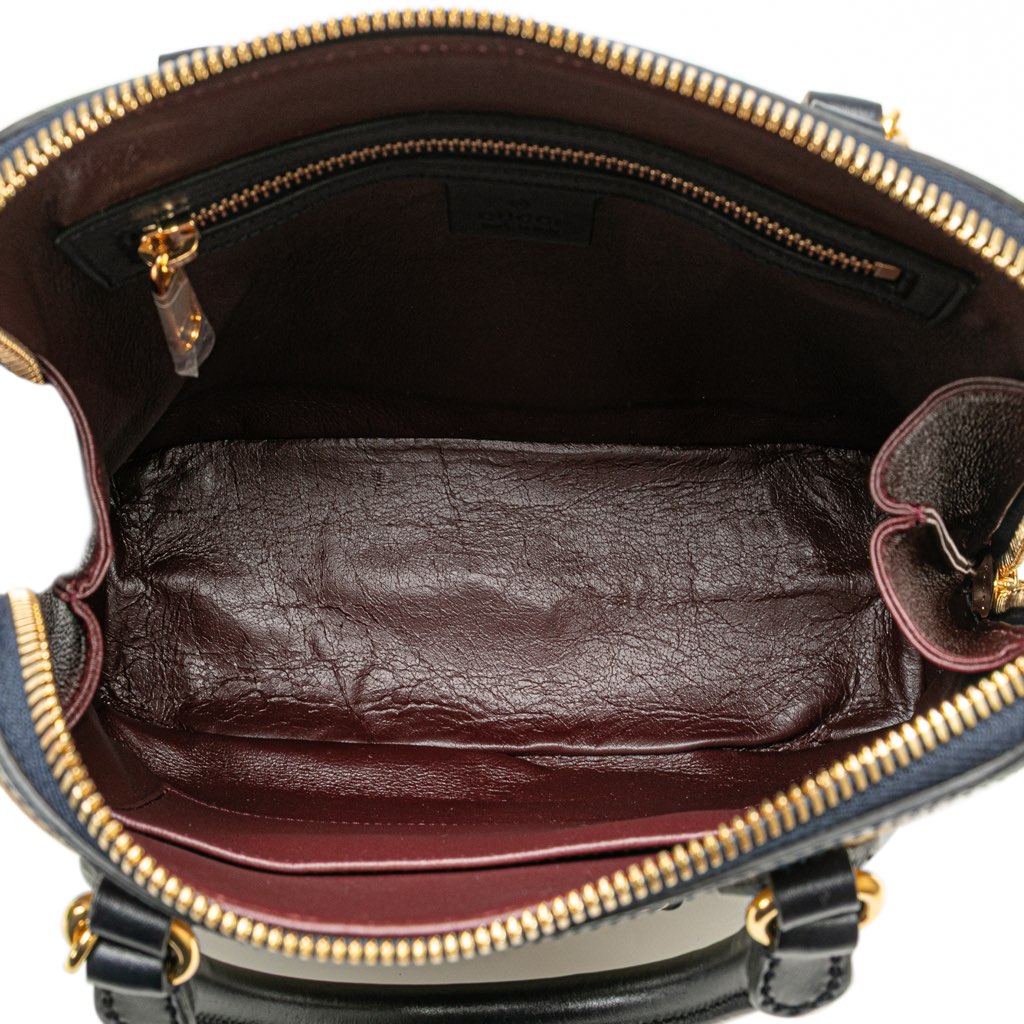 Gucci Small Canvas Horsebit 1955 Satchel - 4