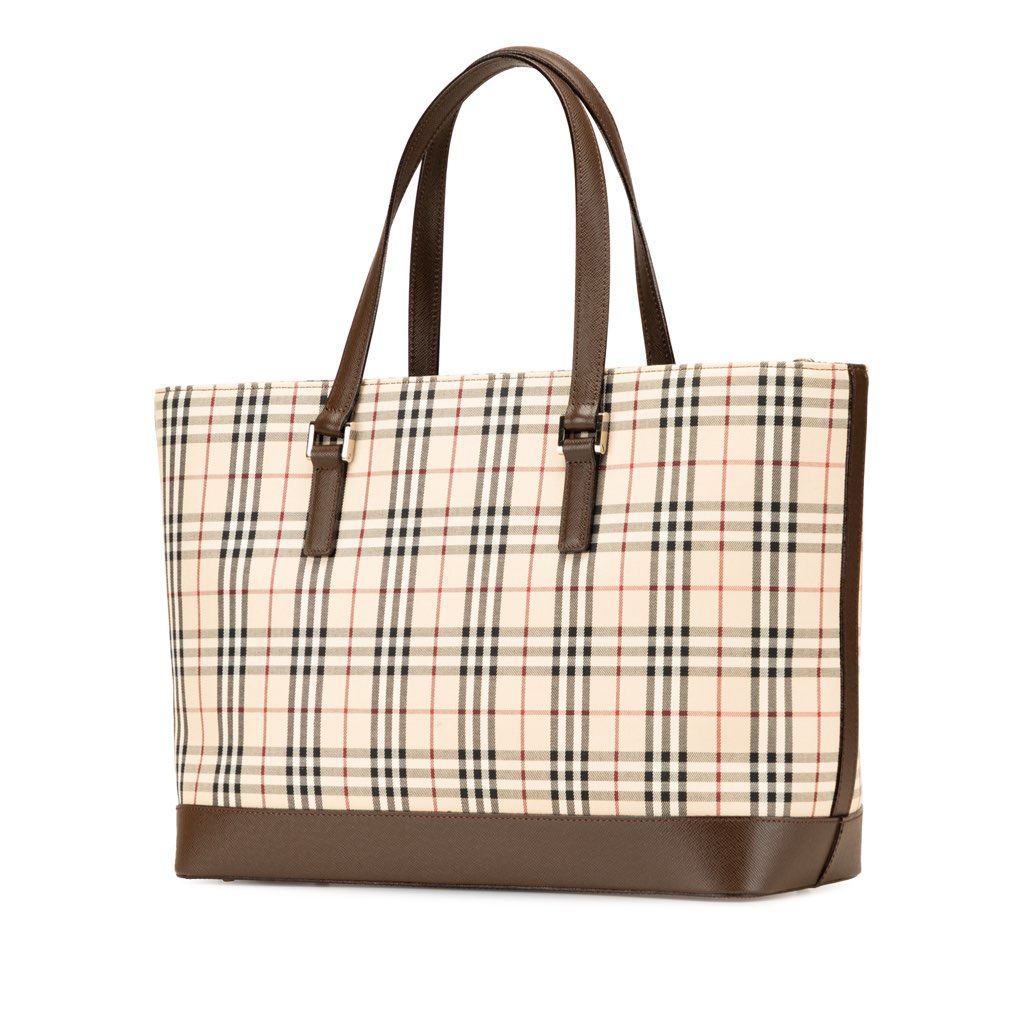 Burberry House Check Canvas Tote - Back view