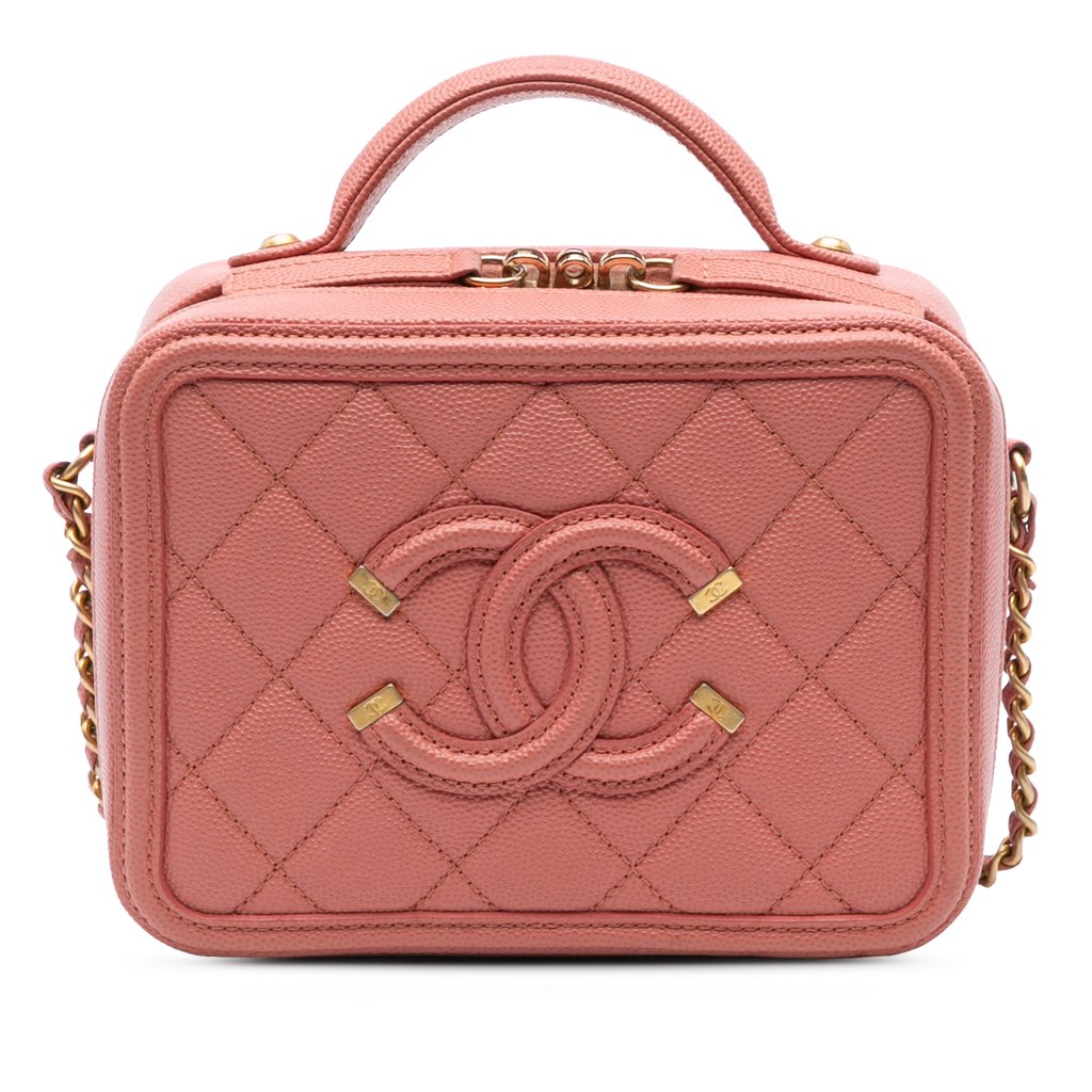 Chanel Small Caviar CC Filigree Vanity Bag