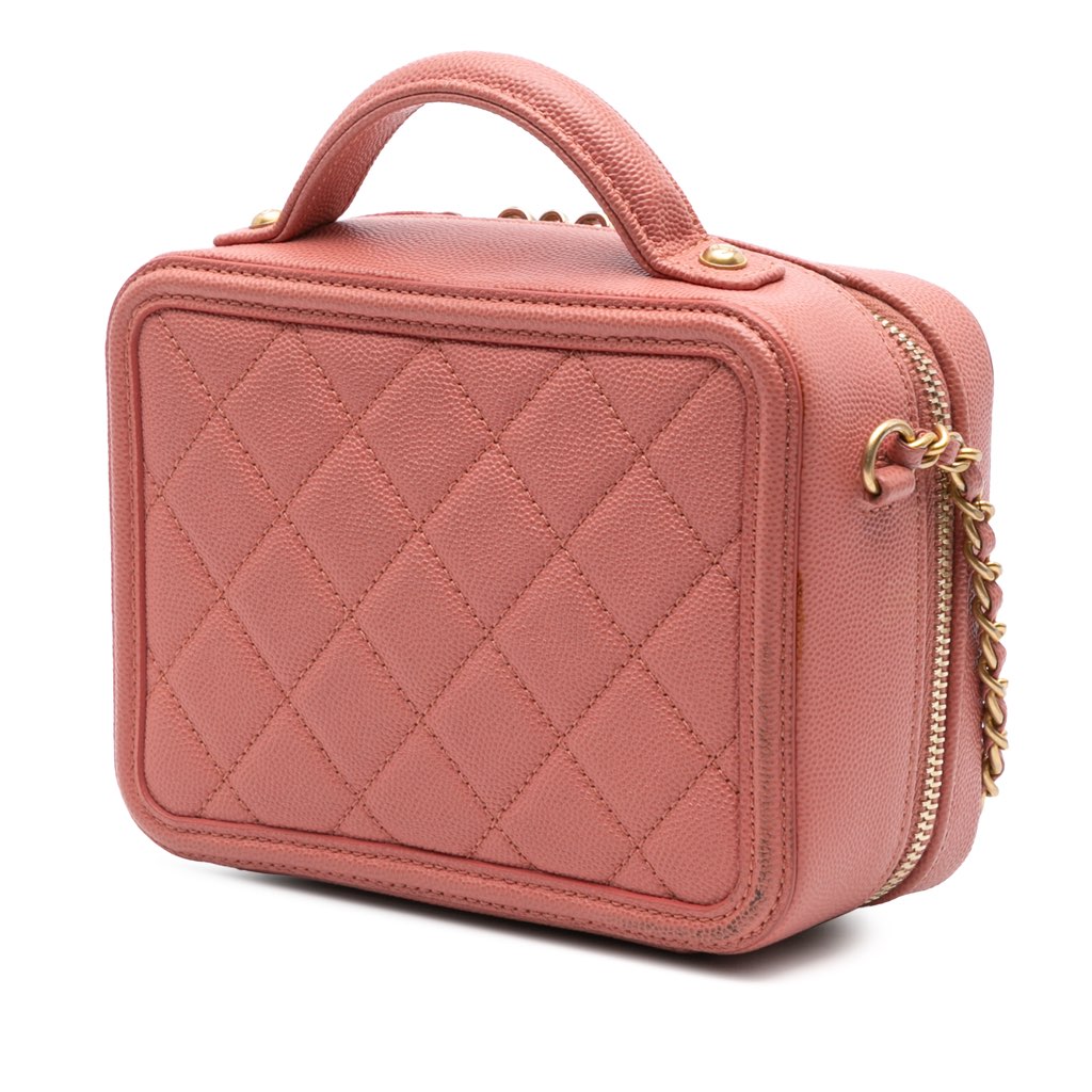 Chanel Small Caviar CC Filigree Vanity Bag - 2